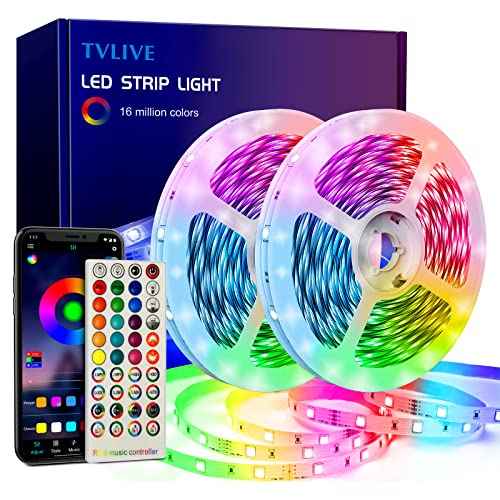 TVLIVE Tira LED, Luces LED Habitación 20 metros, LED Strip lights RGB, Sincronización Musical Bluetooth Casa TVLIVE Casa, Tiras LED, TVLIVE SacrificioShop sacrificioshop.com {{ shop.shopifyCountryName }} {{ shop.shopifyProvince }} B08LL4WX7X 18.99 TVLIVE Tira LED, Luces LED Habitación 20 metros, LED Strip lights RGB, Sincronización Musical Bluetooth - Default Title