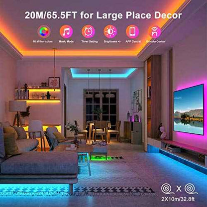 TVLIVE Tira LED, Luces LED Habitación 20 metros, LED Strip lights RGB, Sincronización Musical Bluetooth Casa TVLIVE Casa, Tiras LED, TVLIVE SacrificioShop sacrificioshop.com {{ shop.shopifyCountryName }} {{ shop.shopifyProvince }} B08LL4WX7X 18.99 TVLIVE Tira LED, Luces LED Habitación 20 metros, LED Strip lights RGB, Sincronización Musical Bluetooth - Default Title